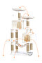 Double Slot Luxury Large Size Scratching Cat Play House with Hammock Cat Scratching - 5