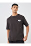 Graphic Print Round Neck Oversized T-Shirt - 3