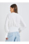 Cuffed Long Sleeve Collared Wrap Blouse - 5