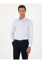Light Blue Slim Fit 100% Cotton Classic Shirt 50304037-Vr003 - 3