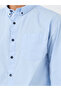 Solid Button Down Regular Fit Poplin Shirt - 3