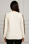 Women's Cream Leopard Garnished Lycra Body - 2
