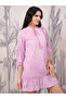 Polka Dot Print Tie-Up Neck A-Line Mini Dress - 6