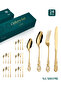 24-Piece Stainless Steel Cutlery Set Gold