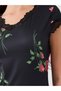 Floral Print Lace Detail Short Sleeve Midi Dress - 3