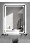 LED Bathroom Mirror with Light Wall Mounted Anti-Fog White Light Waterproof Tempered Glass 60*40cm - 3