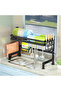 Double Deck Kitchen Rack Plate Storage Rack - 4