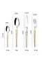 24-Piece Stainless Steel Cutlery Set Gold - 8