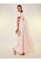 Solid Smocked Waist Puff Sleeves Tiered Maxi Dress - 2