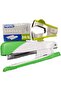 Penpai Stapler Set with 24/6 and 26/6 Staples, Metal Construction, Green and White - 4
