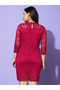 Women Self Design Lace High Neck Sheath Mini Dress - 3