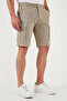 Stretch Cotton Regular Fit Normal Waist Cargo Pocket Shorts Men's Shorts 4510S79Milan - 2