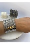 Silver Color Plain Italian Bracelet Plated Steel Tarnish No Rust - 4