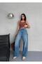 Women's High Waist Balloon Fit Seam Detail Ax Pocket Jeans - 5