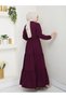 Women's Lace Detailed Waist Lace-Up Dusty Rose Ayrobin Dress - 5