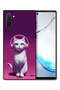 غطاء حماية لهاتف سامسونج جالكسي نوت 10 بتصميم قطة لطيفة