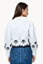 Embroidered Regular Cotton High Neck Top - 3