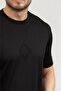 Men's Regular Fit Round Neck Eagle Embossed Short Sleeve Black T-Shirt Em 001040   Af13669-Uc001 - 4