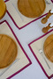 Set of 4 Terra Duck Linen Fisto Lace Piping Authentic Supla American Service 35X50 cm - 4