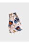 Boys' 100% Cotton White Astronaut Patterned Short Sleeve Shorts Summer Pajama Set - 5