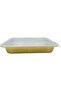 4600 ml Golden Aluminium Rectangular Food Container with Lid – 1 Pc | Heavy-Duty Dispos