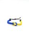 Yellow Navy Blue Fan Macrame Rope Bracelet - Adjustable Bracelet - Women's Men's Bracelet - 4