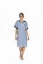 Us Polo Navy Blue White Striped Women's Nightgown, 100% Viscose Fabric