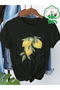 Ciao Lemon Printed Women's Oversize Crew Neck T-Shirt