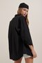 Women's Long Oversize Shirt 1001 - Black - 3