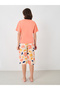 Floral Printed Short Sleeve T-Shirt and Shorts Sets - 6