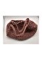 Red Brown Paper Thread Hand Bag - 7