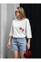 Women's Wear Oversize White Pocket Detail T-Shirt - 3