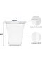 Clear PET Plastic Cups – 8 oz | 50 Pcs | Disposable Cold Drink Cups | BPA-Free, Crystal - 7