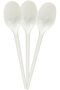White Plastic Tea Spoons – 50 Pieces - 3