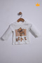 Baby Girl and Boy 2-Piece Teddy Bear Badi Pants Bottom Top Set Gray - 4