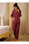 Women Solid Long Sleeve Pure Cotton Shirt and Pyjama Set - 3