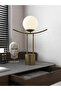 Lal Antique Metal White Glass Globe Electric Table Lamp – Modern Decorative Lampshade, Arched Body Electric Bedside and Living Room Table Lamp - E27 Lamp Holder Compatible
