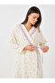 All-Over Floral Print Ruffled Detail Robe - 2