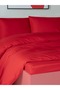 Double 100% Cotton Satin Fitted Sheet Duvet Cover Set with Zippered Bag - 2