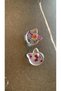 Transparent Colored Cat Dog Face Purple Glitter Gold Accessory Small Epoxy Earrings Handmade Gift - 7
