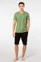 V-Neck T-Shirt and Pocket Bermuda Shorts Set, 50% Cotton 50% Modal