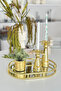 Oval Metal Tray Gold Mirrored Decorative Tray Presentation Tray - 6