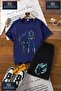 Children's Unisex “Wolf Man Blue Shadow“ Custom Printed Crew Neck T-Shirt - Shorts Set