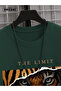 No Border Tiger Printed Cotton Men's Forest Green T-Shirt-Black Shorts Set - 4