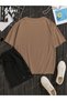 Jupiter and Little Stars Printed Cotton Unisex Creamy T-Shirt-Black Shorts Set - 2