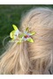 Trend Exotic Artificial Lilies Orchid Flower Transparent Hasp Buckle Transition Yellow - 4