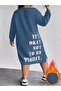 Women's Plus Size Its Okay Printed Sweatshirt Dress / Tunic - 5