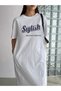 Women's Plus Size Stylish Healthy Lifestyle Printed T-shirt Dress/tunique - 3