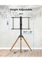 Tripod TV Stand with Swivel & Tilt, Wooden Tripod Base for 32-65 Inch Screens, Corner Floor TV - 7