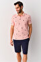 Palm Men's T-Shirt Shorts Pajama Set - 2